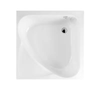 90x90 cm Carmen baignoire d'angle gain de place 95 L en acrylique, sans pieds, orientation droite, blanc (29611)