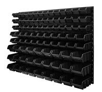 91 bacs gerbables rouges Étagère murale à outils Paroi à outils 1158 x 780 mm plastique Porte-outils Panneau mural Garage