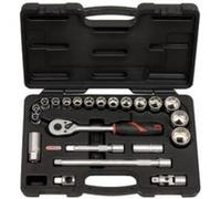 KS Tools - 911.0622 - Coffret de douilles et accessoires 1/2" - 10 à 32 mm - Chrome vanadium - 22 pièces