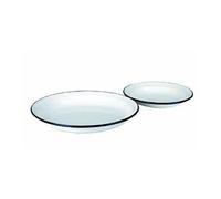 IBILI 912928 Assiette en acier émaillé vitrifié Blanche 28 cm