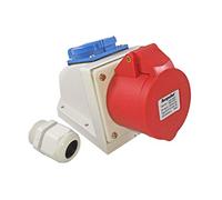 91612 CEE Prise murale combinée 16 A 230 V 380 V IP44 5 broches