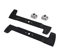 92 cm High Lift Jeu de Couteaux (Droite + Gauche) Compatible avec Castel Garden Sabo Solo Honda Stiga Viking Efco Sabre DOLMAR + 2 x Support de Couteau (pour 20 mm Micro-Ondes)