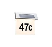 Paulmann 93765 4000870937655 Eclairage solaire pour numéro de maison 0.2 W blanc chaud acier inoxydable, blanc