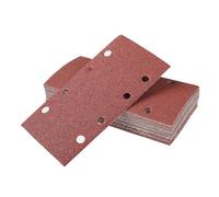 93x185mm Papier a Poncer Rectangulaire Ponceuse Vibrante Papier Abrasif | 35 Feuilles Abrasives Papier de Verre pour Bosch Ponceuse Multifonction 8 Trous, Grain 40 60 80 120 240