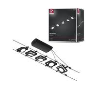 94424 Corduo Système de câbles LED Kit MacLED DC avec 5 x 4,5 watts extensibles Noir mat, chrome Câble métallique 3000 K