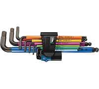 Jeu de 9 clés Allen bras long Wera de 1.5 à 10mm - 05022210001