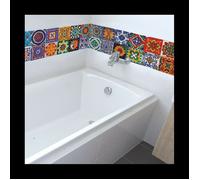 96 Pièces Séries Auto-Adhésif Mosaïque Brique Tuile 3D Autocollant Cuisine Salle de Bain Stickers Muraux -10X10cm