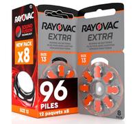 96 Piles Auditives Rayovac Extra 13. 12x8 Piles pour Appareil Auditif