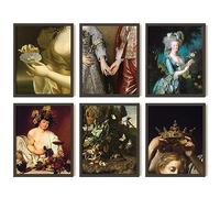 97 Decor Décoration française - Impressions d'art mural antique, peintures rococo vintage, images victoriennes, décoration d'intérieur, décoration maximaliste pour chambre à coucher (20,3 x 25,4 cm