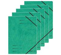 [972471] herlitz Pack de 5 Chemises à élastiques easyorga, A4, carton Vert