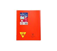 Clairefontaine 981604C Lot 10 Cahiers Agrafés Koverbook Rouges - 24x32