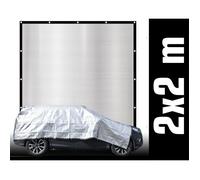99% Filet d'Ombrage de Jardin 2x2m Voile Solaire en Aluminium Protection