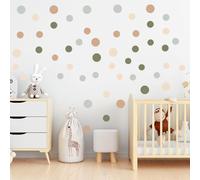 99 Pcs Stickers Muraux Enfants Pois Colorés - Décoration Chambre Bébé Fille et Garçon Style Bohème - Autocollants Muraux Ronds pour Pépinière, Salle de Jeux, Salon - 3 Planches 22,5x29cm