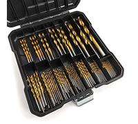 99 Pièces Coffret Foret Bois Hélicoïdaux, Foret Metal Revêtus de Titane, Ø1.5-10mm Foret Perceuse set, Forage pour Bois et Plastique (99)