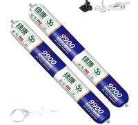 9900 Sealant Waterproof, solution permanente pour fissures de toiture et de mur, mastic silicone imperméable pour extérieur, résistant à la chaleur, aux déchirures et à l'étirement (2pcs,Transparent)