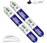 9900 Sealant Waterproof, solution permanente pour fissures de toiture et de mur, mastic silicone imperméable pour extérieur, résistant à la chaleur, aux déchirures et à l'étirement (2pcs,white)