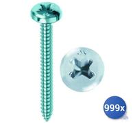999X Vis Autoforeuse Zincée Blanche Tête Cylindrique Ph E-100 2,9X16
