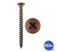 999x Vis Autoforeuses Pour Aggloméré Bronze Tsp Pz Ambrovit E-100 3,5X18