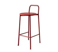 9bbhfJw4R Tabourets de Hauteur Bar de Restaurant en Fer avec Dossier Chaise à Pieds Hauts 70 cm(Red)