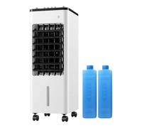 9L Refroidisseur d'air mobile avec télécommande,2026 Rafraîchisseur d'Air Évaporatif,ventilateur silencieux 3 Vitesses, 3 Modes, Oscillation 120°, Télécommande, 4 Sur Roulettes，Black-général
