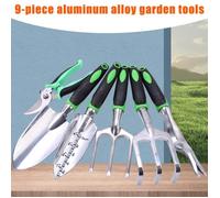 9Pcs Ensemble d'outils de jardinage Kit de jardinage léger en alliage d'aluminium