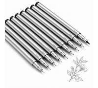 9PCS Feutres Dessin, Feutre Noir Pointe Fine, Stylos Fineliner Noirs A Encre Pigmentee Pour Dessin Illustration Et Ecriture Technique Fine Pour Liner Dessin Croquis Contour Artistique Usage Bureau