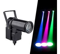 9w RGB Projecteur pour Boule à Facettes Lumiere pour Boule a Facette avec Moteur, Laser Boule à Facette Scene de Spectacle Lumiere Disco, Spot Led Directionnel Faisceau Pinspot Lumiere de Poursuite