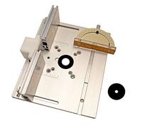 A 1set Plaque d'insertion de Table de routeur en aluminium avec jauge à onglet pour le travail du bois, scie de Table, tondeuse multifonctionnelle, Machine à graver ""Nipseyteko