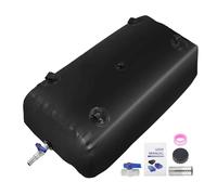 A ABSOPRO 400L / 105,7 Gal Eau Poche À Eau Stockage Conteneur Grande Capacité Pliable Portable Eau Réservoir Urgence Poche À Eau Souple Sac Camping-Car Camping Jardin Arrosage 1000D Noir