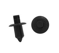 A ABSOPRO Attaches en plastique noir à clipsser, diamètre du trou de 8 mm, tête de 17 mm (lot de 20)