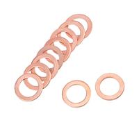 A ABSOPRO Cuivre Rondelle M8 x 12mm x 1mm Plat Anneau Joint étanchéité (Ensemble de 20)