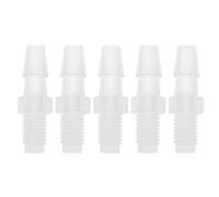 A ABSOPRO Raccord De Tuyau en Plastique À Barbe Filetage Mâle Connecteur De Tuyau Droit Transparent 5 Pcs 3/16" OD-1/4 NPT