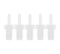 A ABSOPRO Raccord De Tuyau en Plastique À Barbe Filetage Mâle Connecteur De Tuyau Droit Transparent 5 Pcs 1/16" OD-1/4 NPT