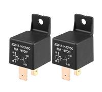 A ABSOPRO Relais 4 Broche 12V 80A JD2912-1H-12VDC 2Pcs Pour Voiture | Noir, Plastique, Dimension 5.7x3.2x2.8cm, Température -30°C~+80°C, Puissance 560W, Ventilateurs, Solénoïdes, Klaxons