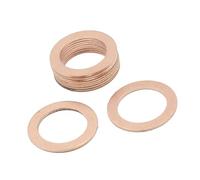 A ABSOPRO Rondelles d'étanchéité Plates en cuivre pour Voiture M17 x 25mm x 1mm (Lot de 10)