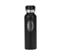 A.C. Milan Bouteille d'Eau, Produit Officiel, Garde au Chaud pour 24H, Froid 12H, Thermique (Noir), 0.6 L