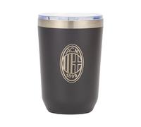 A.C. Milan Bouteille d'Eau, Produit Officiel, Tasse Thermique pour Café, Lait et Thé, Thermos (Noir), 0.38 L