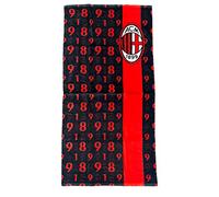 A.C. Milan, Serviette de Plage en Mousse, 70 x 140, 100% Coton, Produit Officiel, cymat