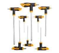 A.Capaldo 20061 Clés Allen 9 pièces Torx CR-V en chrome vanadium T10, T20, T25, T30, T40, T45, T50 avec trou