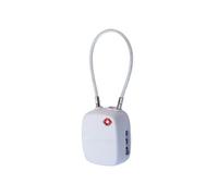 Boompods Cadenas Valise avec Fonction de Localisation - Cadenas Connectée avec Traceur Compatible avec Apple Find My App, Verrou Intelligent TSA pour Valise et Bagages, Batterie Rechargeable - Blanc