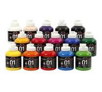 A-Color peinture acrylique brillant 15 pièces 500 ml multicolore Multicolore G