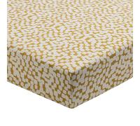 A demain Drap housse en Bambou - 160 x 200 cm - Jaune moutarde