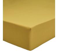 A demain Drap housse en Percale de coton bio - 160 x 200 cm - Jaune Ocre