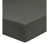 A demain Drap housse en Percale de coton bio - 160 x 200 cm - Vert foncé