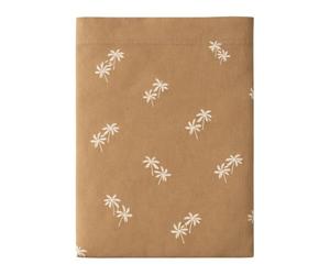 A demain, Drap Plat imprimé en Coton et Lyocell, Frida, 240 x 300 cm, Marron, 57 Fils/cm², 50% Coton/50% Lyocell, Certifié Oeko-TEX, Doux, Respirante, Entretien Facile