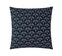 A Demain - Taie d’Oreiller imprimées en Microfibre, Moana - 63 x 63 cm - Bleu foncé - Polyester Microfibre - - Entretien Facile