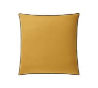 A demain Taie d'oreiller en Satin de coton - 64 x 64 cm - Ocre et marine