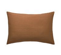 A demain Taie d'oreiller en Viscose de bambou - 50 x 70 cm - Lin/Caramel