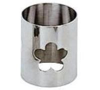 A DI ALESSI AKK10 F GIROTONDO ROND DE SERVIETTE AJOURÉ EN ACIER BRILLANT FLEUR G