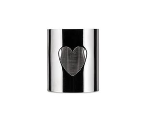 A di Alessi - AKK10 H - Girotondo - Rond de Serviette Ajouré en Acier Brillant - Cœur, Argenté